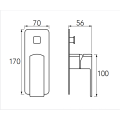 CE filigrane mur multifonctionnel mur à cachette cachée robinet de douche robinet thermostatique LED de douche noire robinets mixtes vanne